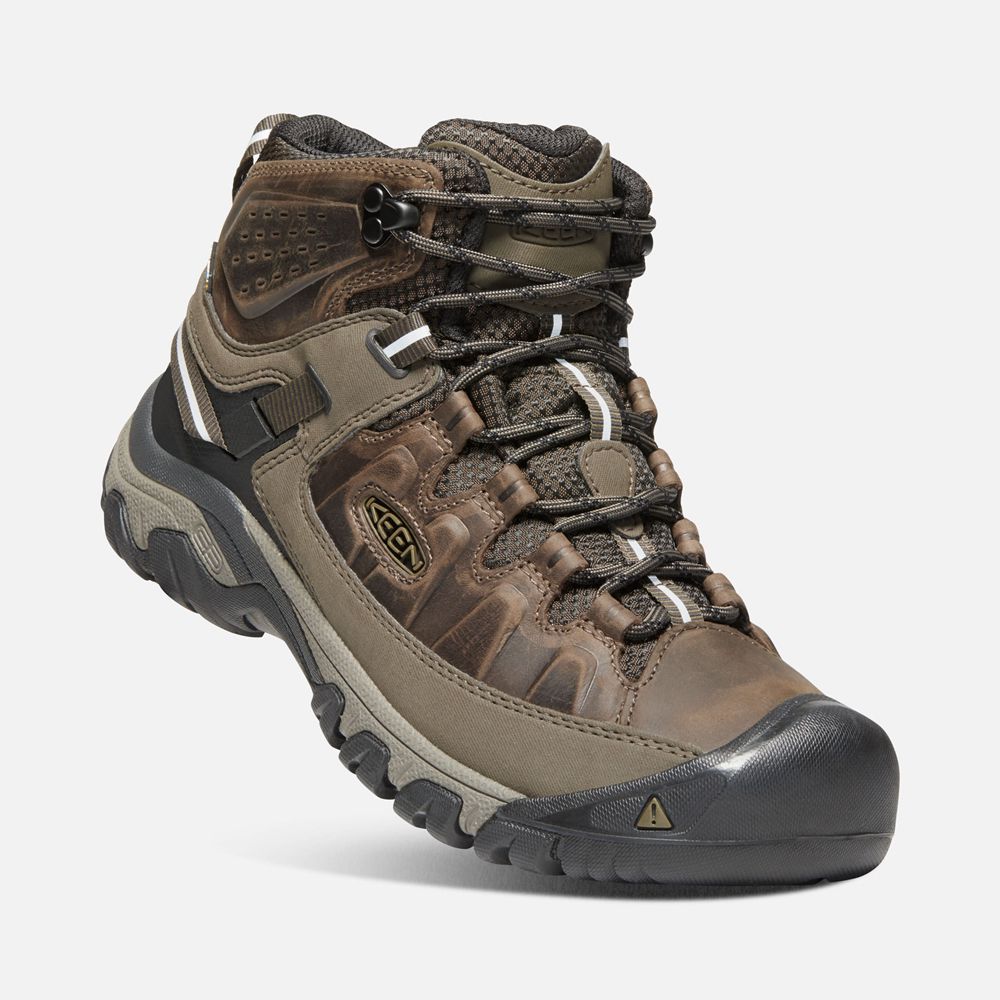 Bottes de Randonnée Keen Homme Noir Marron | Targhee Iii Waterproof Mid | EJRKP-3189